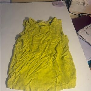 Mini Boden Yellow Ruffled Tank Top